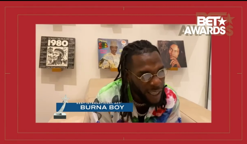 #BETAwards : Burna Boy wins
